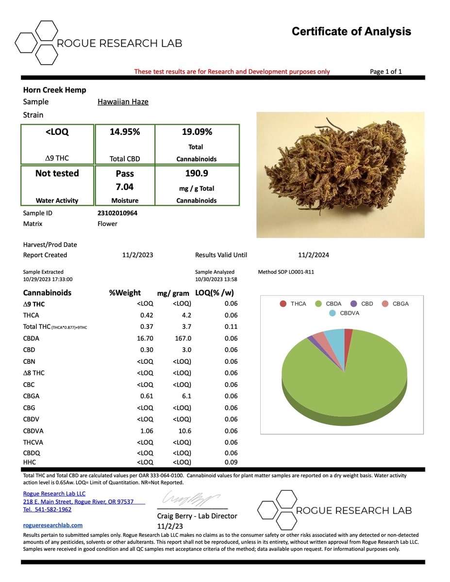 2023 Hawaiian Haze COA