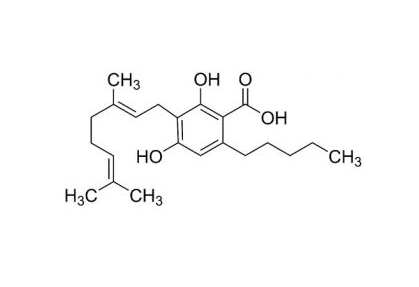 Chemical Structure of CBGA Showing structure of CBGA